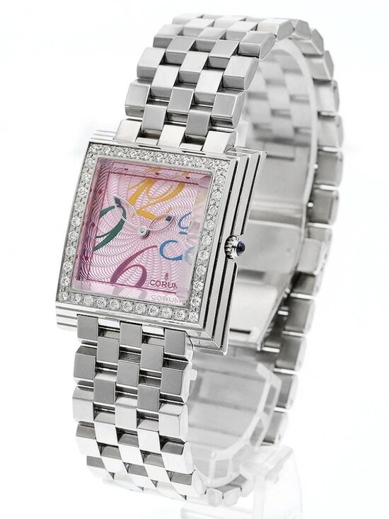 CORUM pyramid 138.341.47 Diamond Bezel pink Dial Quartz Ladies Watch_942748 main image 2